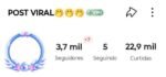 Conta viralizada na plataforma mais conhecida do mundo.