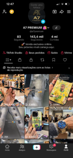CONTA TIKTOK DISPONÍVEL 143 MIL SEGUIDORES ATIVO