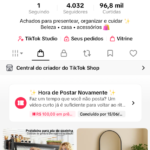 Conta TikTok shop 4 k seguidores 96.000 curtidas