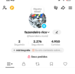 CONTA TIKTOK DISPONÍVEL ATIVA