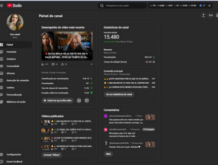🚀💵 CANAL ESPANHOL COM 15 MIL INSCRITOS GERANDO RENDA COM DOAÇÕES E CONSULTAS📲✨