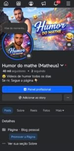Página do Facebook monetizada 40K de Seguidores