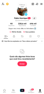 Conta monetizado tiktok 228 mil seguidores