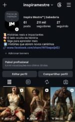 INSTAGRAM Inspira Mestre +200 mil seguidores- Motivação/ Engajamento altíssimo