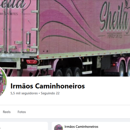 Página Irmãos Caminhoneiros - 5,5k seguidores