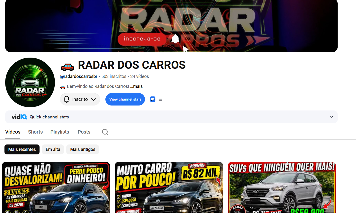 02 Canal do YouTube à Venda – Nicho Automotivo (Carros) - Imagem 1