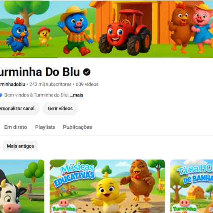 Turminha do Blu | Canal Infantil Monetizado no YouTube + Personagens Originais