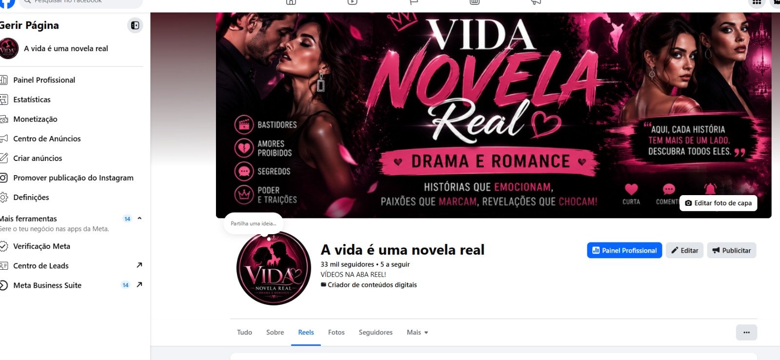 40 Pagina Facebook 32K A vida é uma novela real - Imagem 1