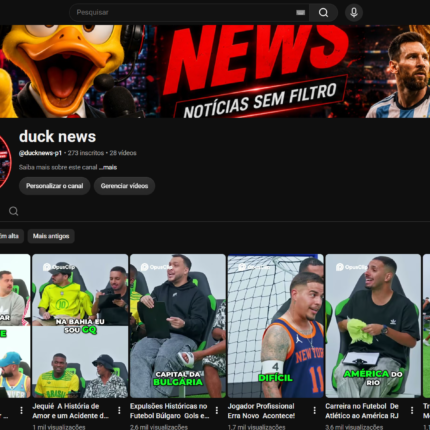 CONTA YOUTUBE 274 INSCRITOS