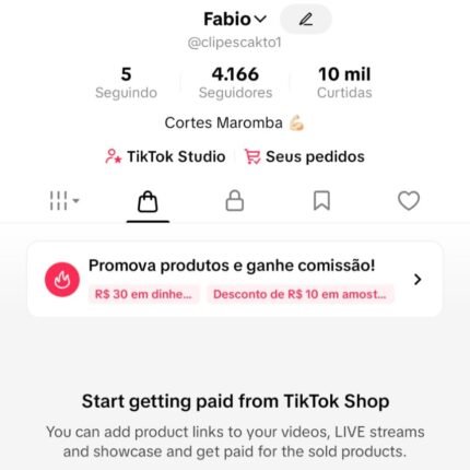 CONTA DO TIKTOK COM SHOP ATIVO +4K SEGUIDORES + LIVE ATIVAS (ENGAJAMENTO REAL)