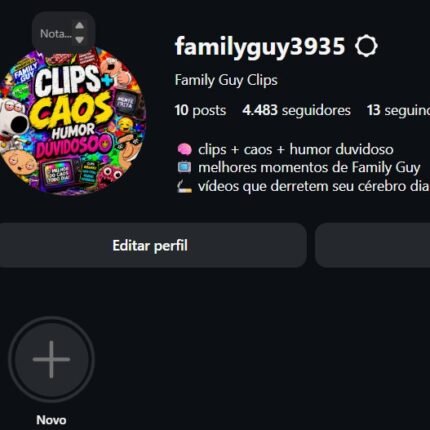 INSTAGRAM DE HUMOR FAMILY GUY COM 4400 SEGUIDORES CONTA TODA OK