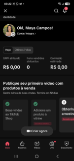 ✅CONTA TIKTOKSHOP ATIVO 🛒| +1000 SEGUIDORES | 108.2K CURT❤️ - Imagem 2