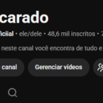 CANAL DO YOUTUBE COM 48 MIL INSCRITOS e 22 MILHÕES DE VISUALIZAÇÕES