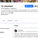 Pagina fecebook top_novelas_ com 1600 Seguidores