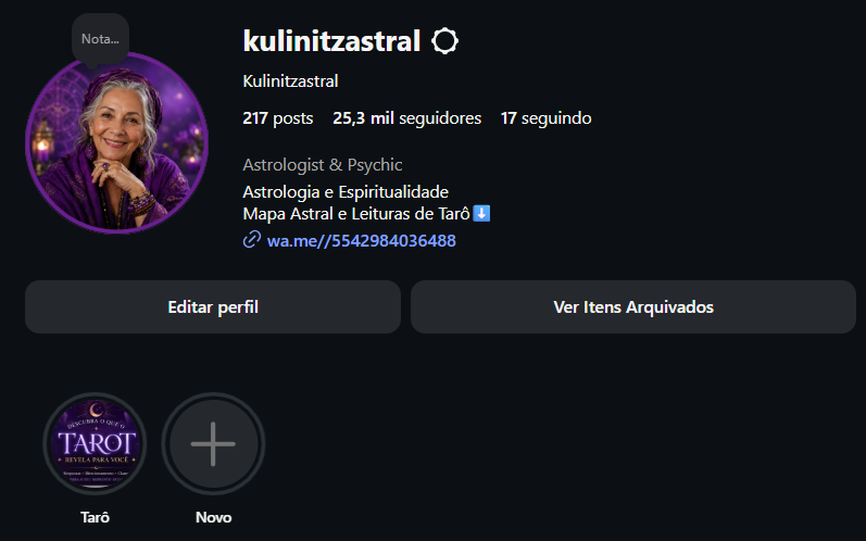Captura de tela 2026-07-15 142059 Insta @kulinitzastral 25K - Imagem 1