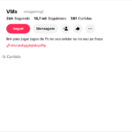 Conta TikTok 18 mil seguidores