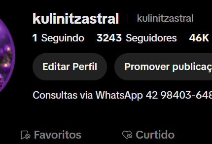 Tiktok @kulinitzastral 3k