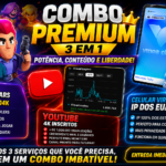 YT com 4K de inscritos ESPANHOL + Brawl Stars + Celular virtual dos EUA!