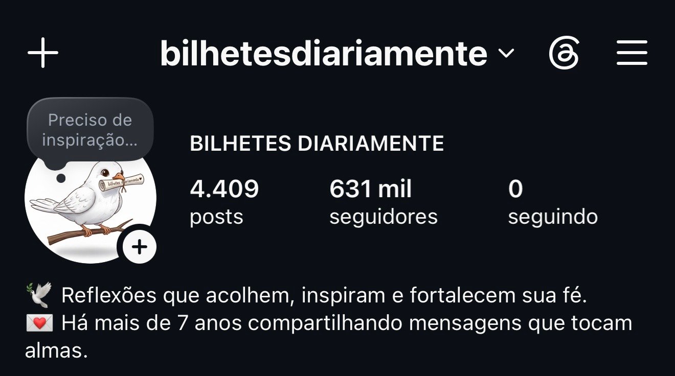 Screenshot PAGINA INSTAGRAM 630K ORGÂNICA - Imagem 1