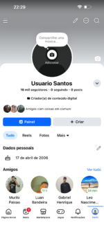 Conta do Facebook monetizada