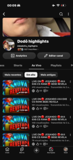 CANAL DO YOUTUBE COM 520 INSCRITOS