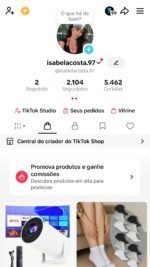 Conta Tiktok Shop ativo com 2.100 seguidores - Imagem 2