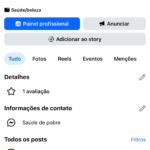 Página de Facebook a venda