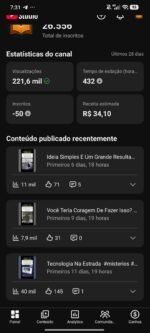 Canal YouTube Monetizado – 26,5 mil inscritos
