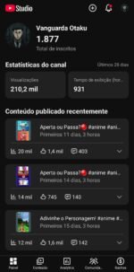 💰 Canal Geek Monetizável em Breve – 210 Mil Visualizações Recentes - Imagem 2