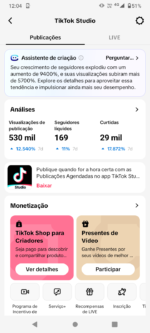 CONTA TIKTOK SHOP ATIVO - 1700 SEGUIDORES - 600 mil visualizações - Imagem 2