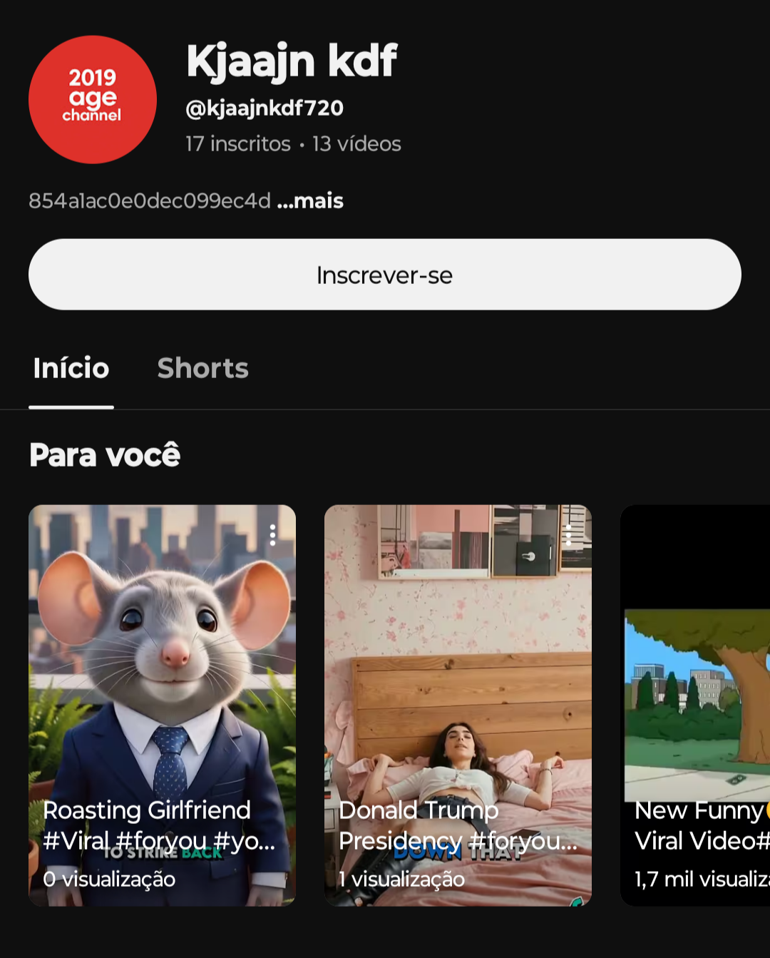 Screenshot_20260711-174605 Canal Antigo criada em 2019 - conta sarcofago - Imagem 1