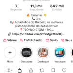 Conta no Tiktok com Tiktok shop ativo