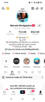 Conta no Tiktok com Tiktok shop ativo 11K de Seguidores