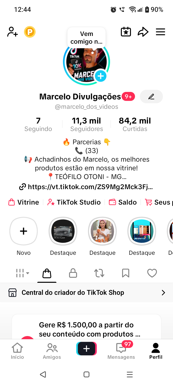 Screenshot_20260713-124410 Conta no Tiktok com Tiktok shop ativo - Imagem 1