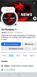 Pagina Facebook monetizada com 63 mil seguidores com todos os programas Pagina no nicho de futebol. Clube do flamengo. - Imagem 3
