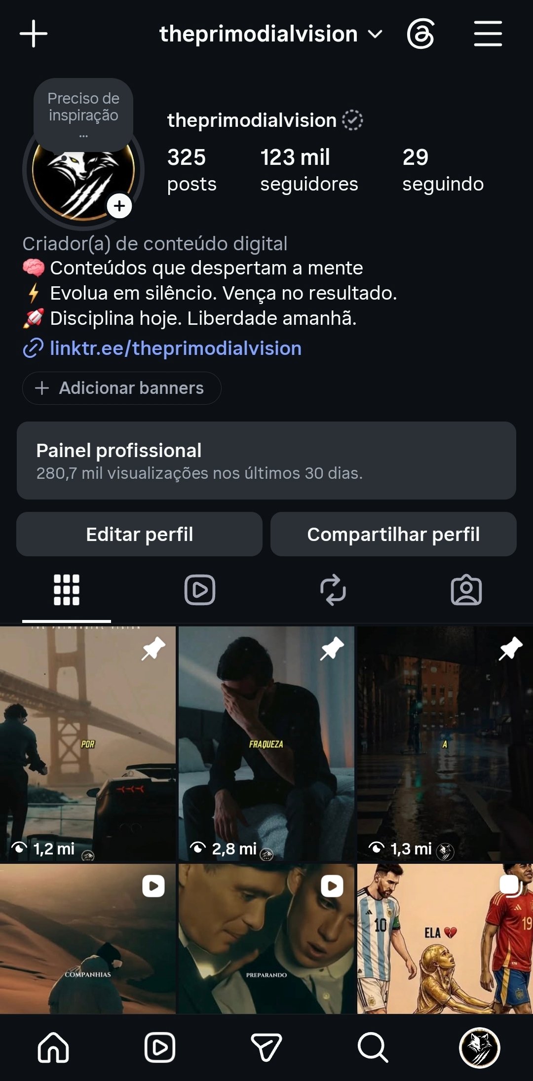 Screenshot_20260720_094016_Parallel Space Conta Instagram com 123 Mil Seguidores - Imagem 1