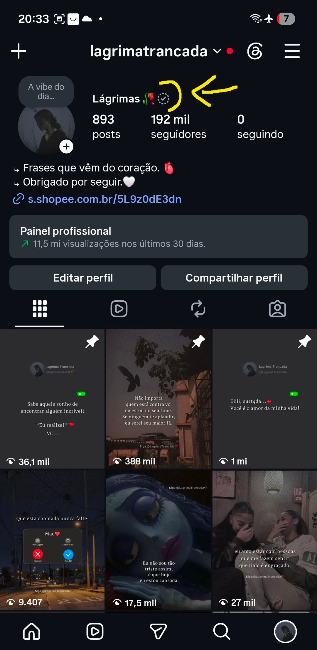 Screenshot_20260720_203355_Instagram Instagram incrível 192k totalmente orgânicos engajados - Imagem 1