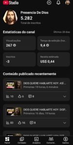 Canal Dark Em Espanhol Monetizado No Nicho De Oração Com 5.280 Inscritos Reais