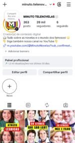 🔴 INSTAGRAM 39K | TV & Novelas 💥 ALTO ENGAJAMENTO! 💥