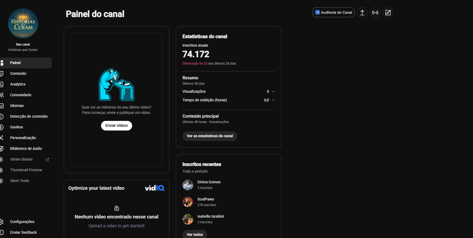 Screenshot_6 canal youtube com 74 mil k desmonetizado - Imagem 1