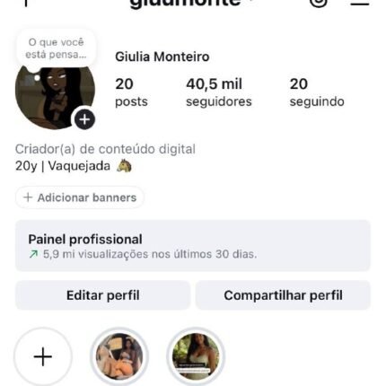 Conta Instagram - Público orgânico 99% masculino