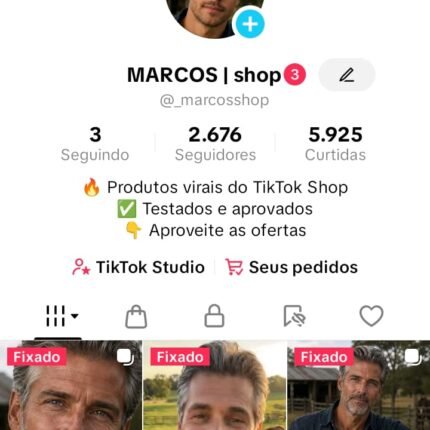 Conta TikTok Shop – 2.676 Mil Seguidores / (SEM DOCUMENTO)