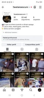 🔵 Instagram Disponível 🔵 🎯 Nicho: Favela / Conteúdo urbano 👥 + De 22k Seguidores Reais! 📊 + de 7,2 mi de views (30D) (CRESCENDO)
