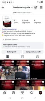 🔵 Instagram Disponível 🔵 🎯 Nicho: Favela / Conteúdo Noturno 👥 + De 11k Seguidores Reais! 📊 + de 2,5 mi de views (30D) 📧 E-mail de criação SIM