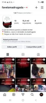 🔵 Instagram Disponível 🔵 🎯 Nicho: Favela / Conteúdo Noturno 👥 + De 15k Seguidores Reais! 📊 + de 2,7 mi de views (30D) ( CRESCENDO )