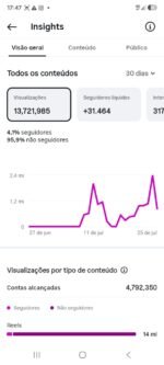 CONTA DO INSTAGRAM ORGÂNICO (crescendo) (33.5 mil seguidores & 13.7 MILHÕES de views em 30D) - Imagem 2