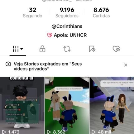 conta Tiktok Gamer, monetizada com shop