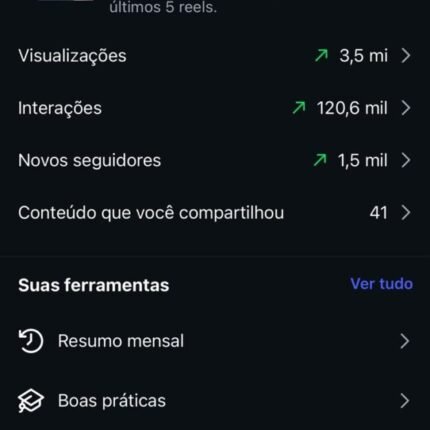 INSTAGRAM 2.377 seguidores 100% ORGÂNICA / 7 DIAS DE CRIAÇÃO / 3,5 M. visualizações