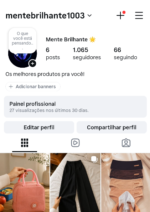 CONTA DE INSTAGRAM 1k SEGUIDORES COM SHOP ATIVO