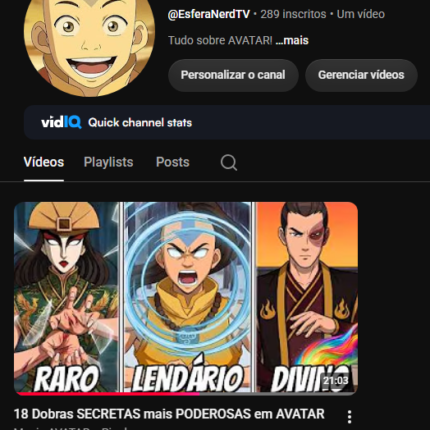 CANAL SOBRE AVATAR HYPADO COM 1 VIDEO EM 2O DIAS DE CRIADO!